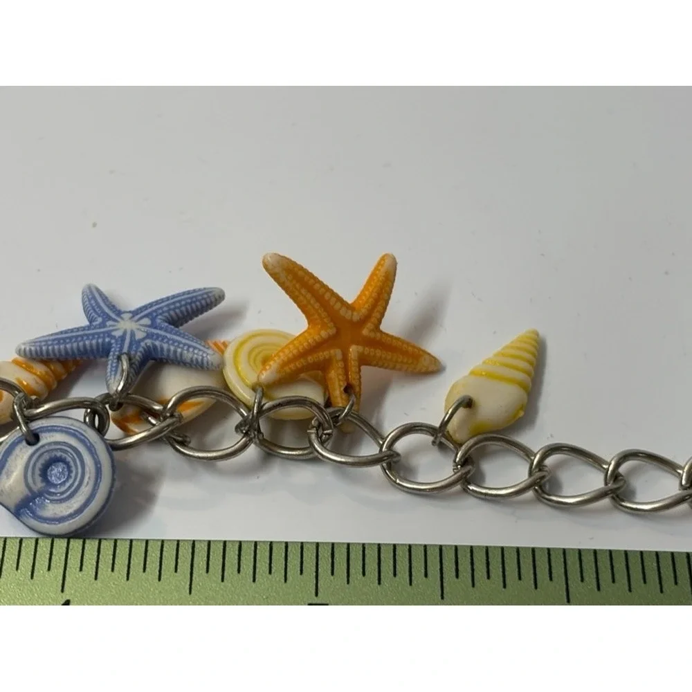 Charm Bracelet Vacation Sea Shells Coastal Maximalist Vibes - Picture 13 of 13